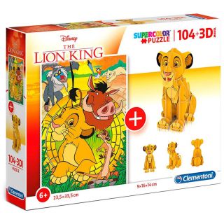 Puzzle 104 Modèle 3D Lion King Clementoni