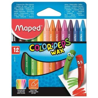 Crayons cire Wax en Bte de 12 - Maped