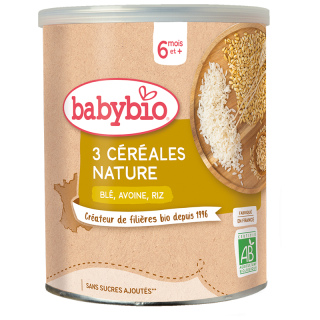 Babybio 3 Céréales Nature 220 g