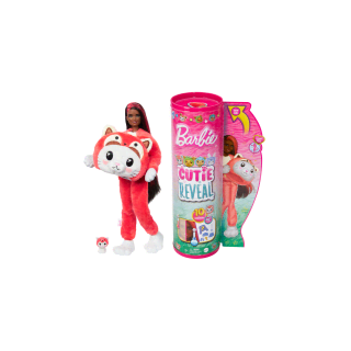 Barbie - Coffret Cutie Reveal Chat Panda Roux - Poupée Mannequin