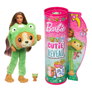 Barbie -  Coffret Cutie Reveal Chien Grenouille - Poupée Mannequin