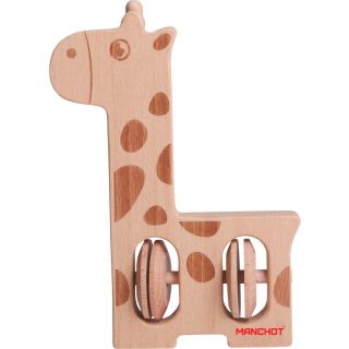 Manchot Clochette-girafe en bois 