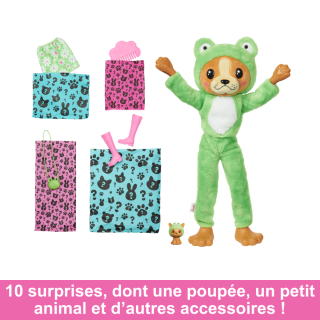 Barbie -  Coffret Cutie Reveal Chien Grenouille - Poupée Mannequin